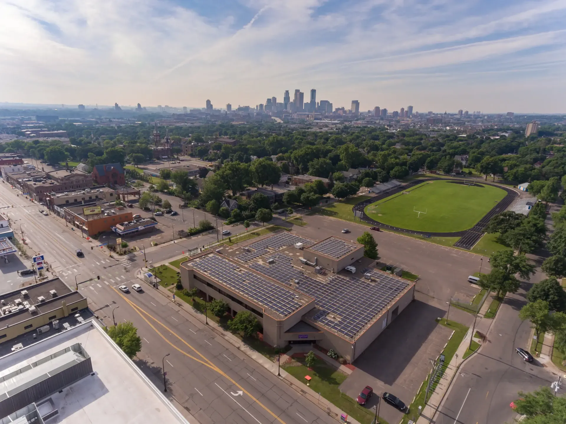 A wide, aerial shot of Shiloh Temple International Ministries